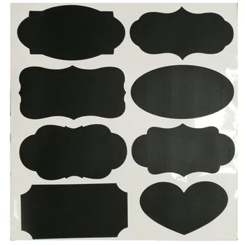 

DIY Vinyl Chalkboard Sticker Labels 8 Shapes Kitchen Organizing Chalkboard Stickers Jar Bottle Wall Planner Decor Decals Tags
