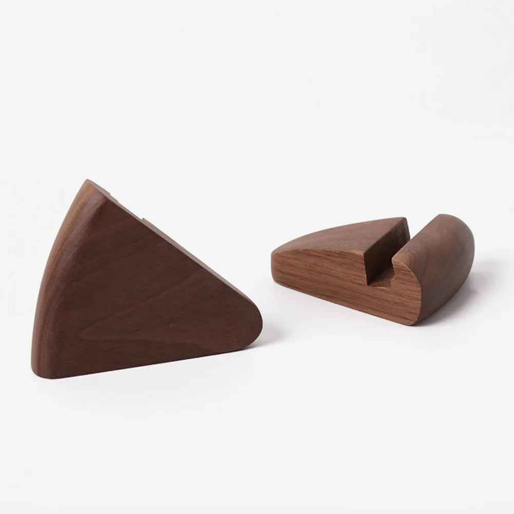 

Walnut Wooden Desktop Smooth Durable Phone Holder Universal Tablet Support Mount Anti Slip Mobile Bracket Stand Home Practical