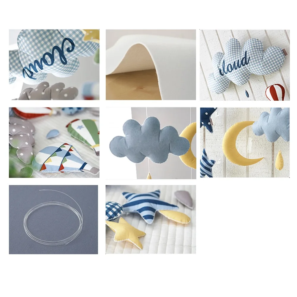 Clouds Balloon Star Rocket DIY Handmade Material Package Baby Rattle Crib Mom Handcrafted Newborns Holder Bed Musical Box Toys Clouds Balloon Star Rocket DIY Handmade Material Package Baby Rattle Crib Mom Handcrafted Newborns Holder Bed Musical Box Toys