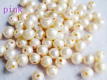 

Free shipping!!! High Quality 9-10mm Freshwater Potato Pearl With 2mm Hole MN-3409