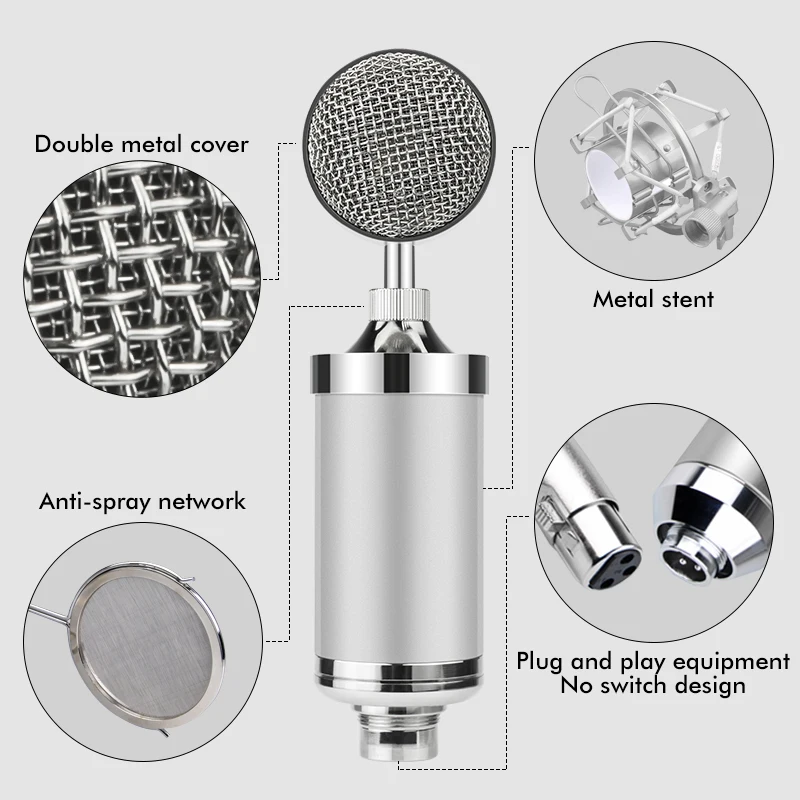 Small milk bottle microphone 3.5mm wired computer
