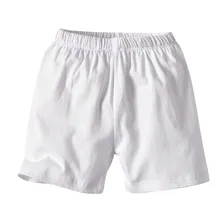 Детская одежда белого цвета для маленьких мальчиков от 6 месяцев до 5 лет укороченные штаны с эластичным поясом летние пляжные шорты