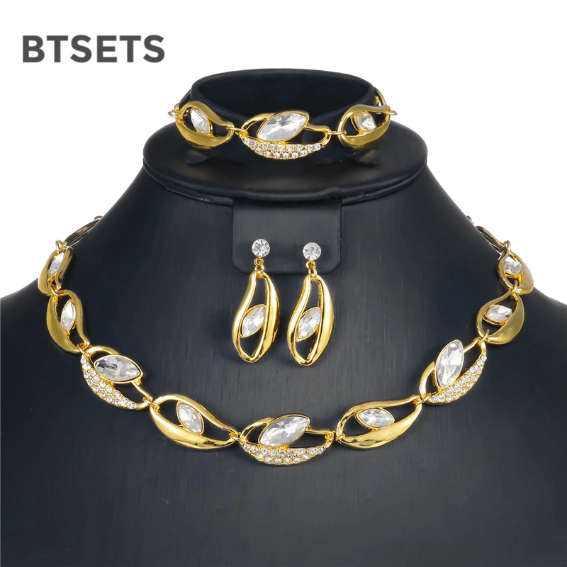 BTSETS нигерийские Свадебные ювелирные комплекты для невест роскошные африканские