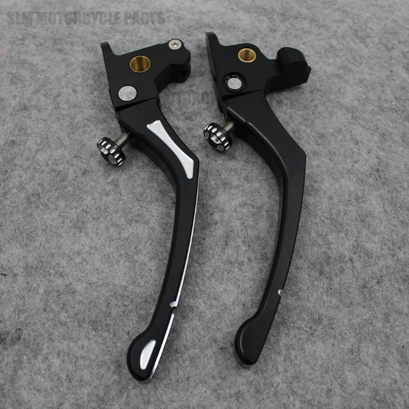 

For Harley Touring street glide Parts Regulator CNC Deep Cut Contrast Handle Clutch Brake Lever Set 2014 2015 2016