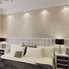 Новая европейская винтажная Роскошная Дамасская настенная бумага с тиснением текстурированные обои в рулонах украшение дома золото серебро белый