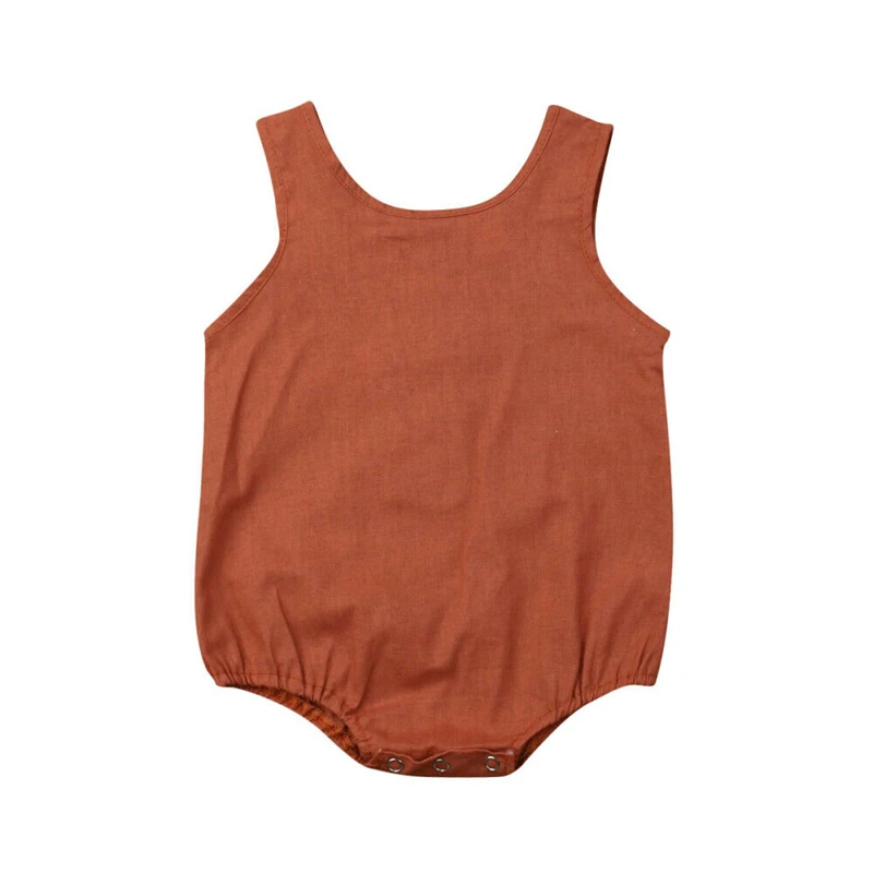 Новорожденная девочка одежда летняя одежда без рукавов хлопок боди наряды Боди для ребенка мальчика Боди для девочки костюм Sunsuit - Цвет: As photo shows