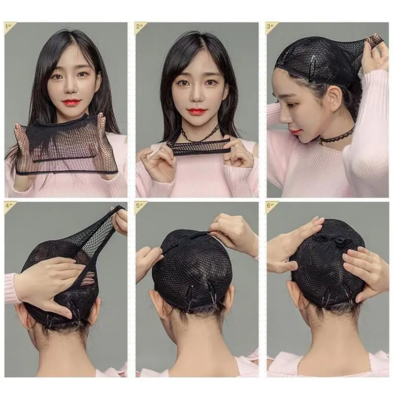 2 Colors Wig Cap Hairnets for Weave Hair Wig Nets Stretch Mesh Wig Cap for Making Wigs Free Size Dropshipping