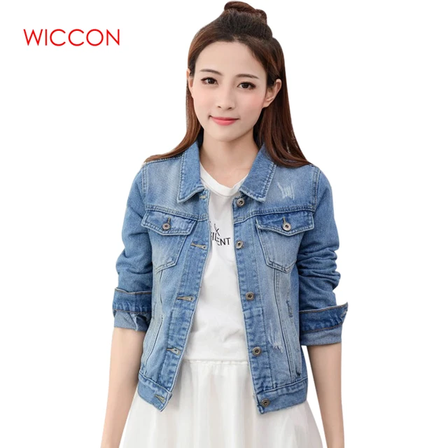 Brand Spirng Autumn New Denim Jacket For Women Fashion Casual Vintage Jeans Clothes Jacket Women Patchwork Single Breasted Coat