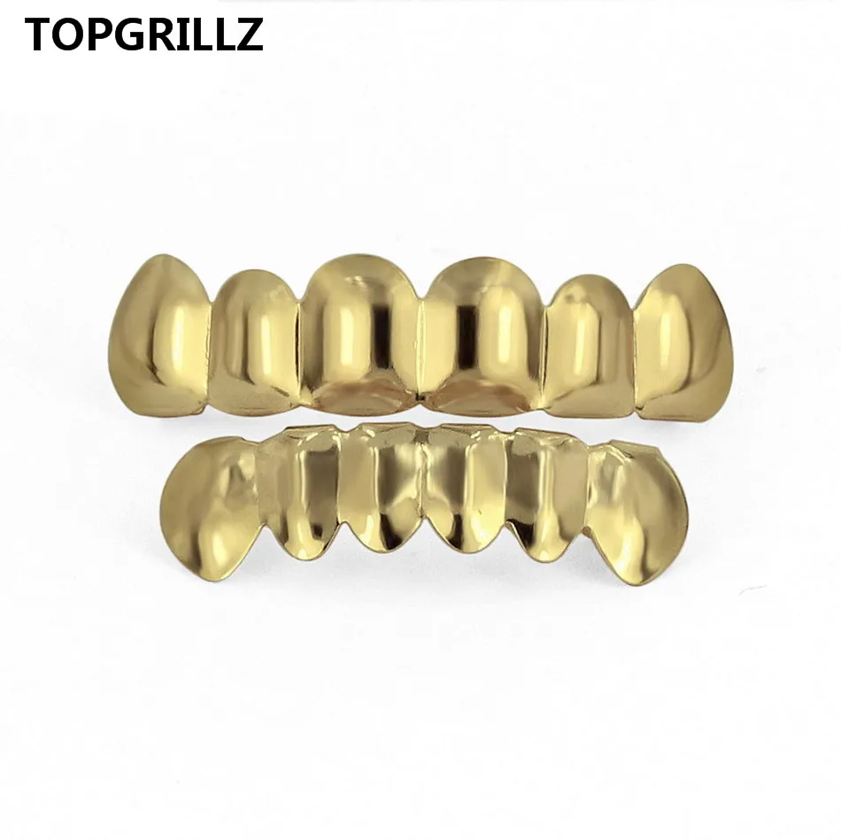 TOPGRILLZ позолоченные хип-хоп ЗУБЫ Grillz Top& Bootom Groll набор с силиконовыми зубами вампира лучший подарок на Рождество