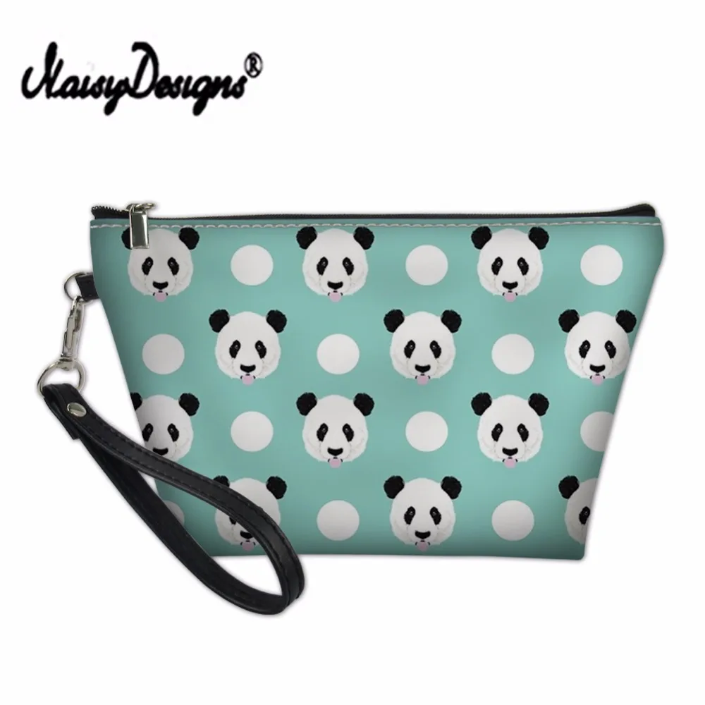 

Noisydesigns Women Makeup Bag Cute Panda Pattern Prints Travel Organizer Make Up Vanity Pouch Gift For Girls Bear Cosmetic Cases