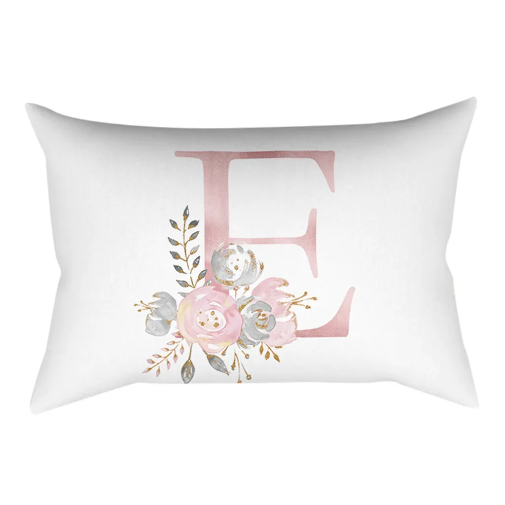 

Stylish Letter Cushion Cover Polyester Pillowcase Comfortable Pillow Covers Sofa Seat Soft Throw Pillow Case 30x50CM Home Decor