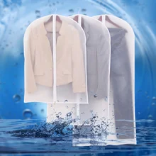 Водонепроницаемый пылезащитный PEVA чехол для одежды костюм платье пальто ткань пылезащитный чехол Органайзер сумка LF217