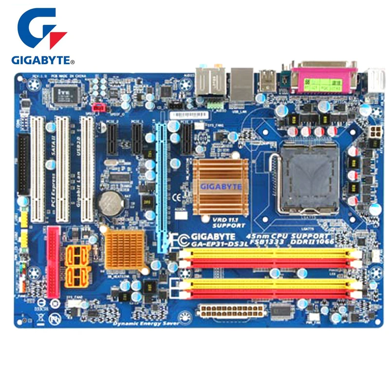 Оригинальная материнская плата Gigabyt LGA775 DDR2 для настольного компьютера системная