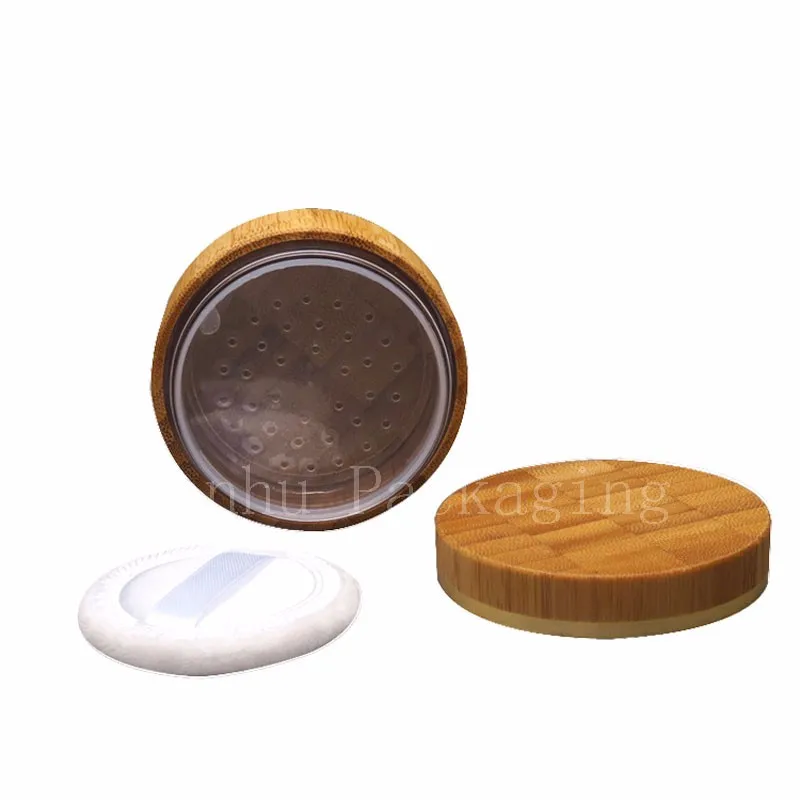 30 г X 20 bamboo контейнеры с пышными сито для loose powder, сито личной гигиены jar рассыпчатая пудра жестяной коробке горшок Бамбук Материал