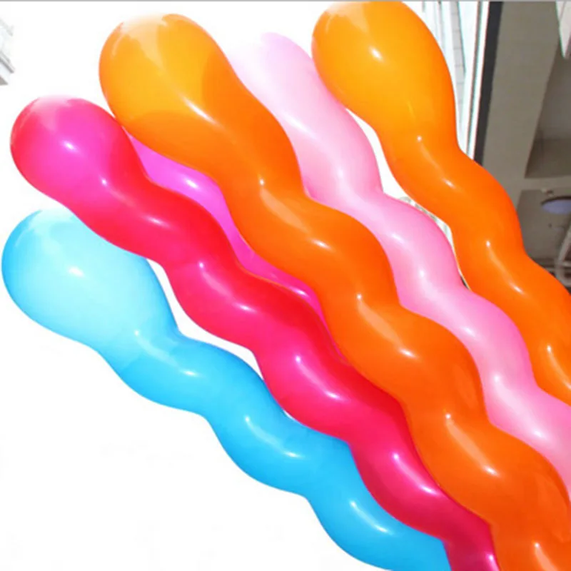 

20pcs Screw Twisted Latex Balloon Spiral Thickening Long Balloon Bar Party Supplies Strip Shape Balloon Inflatable Toys
