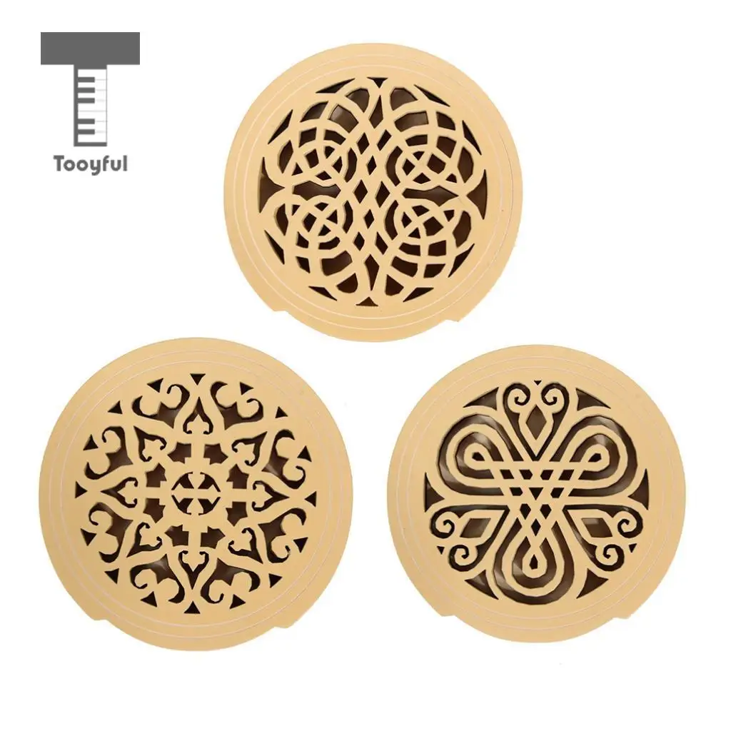 Tooyful Wood Acoustic Guitar Soundhole Cover Feedback Buster for 40'' 41'' Guitar Parts Accessories