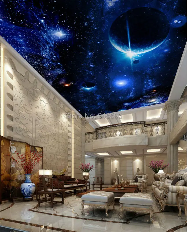 de parede personalizado, Mural de teto, Estrela,