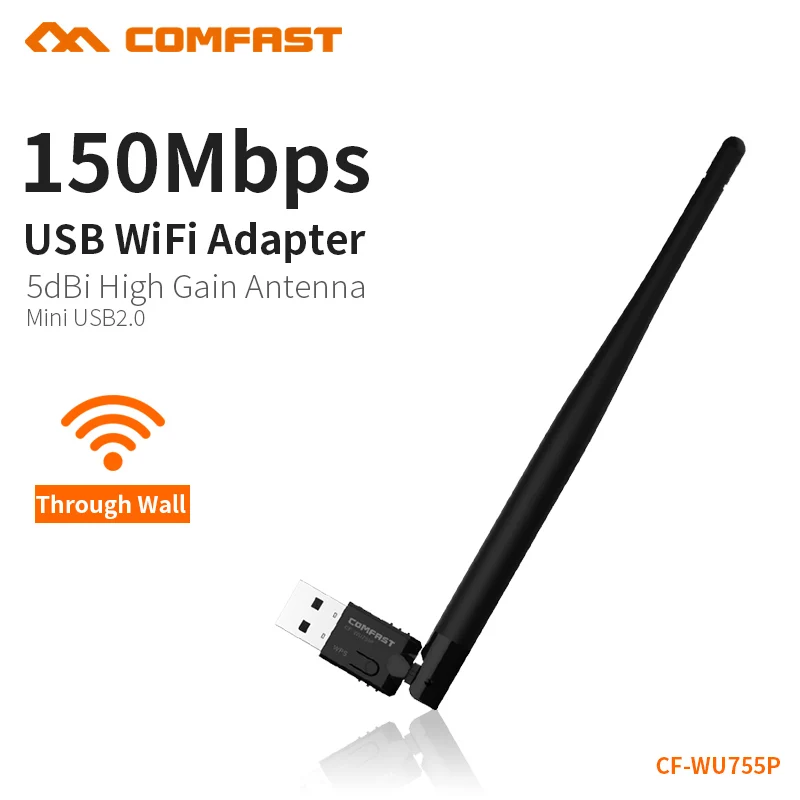 

150Mbps MINI Wireless USB WiFi Adapter Dongle Network LAN Card 802.11n/g/b Antenna wi-fi For WindowsXP/7/8/10 Mac 10PCS/Lot