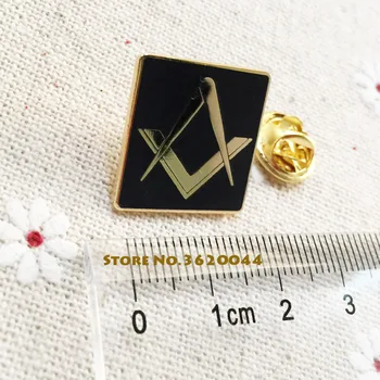 

50pcs Customized Pins Free Masons Masonic Lapel Pin Freemasonry Hard Enamel Brooch Square and Compass without G Metal Badge