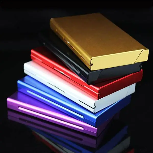 

20 Pieces Capacity Metal Cigarette Case Container Pocket-box Pipe Cigar Tobacco Holder Case Slim for Lady 8 LXY9