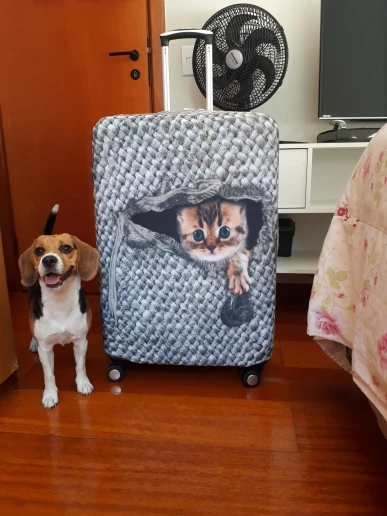 FORUDESIGNS Waterproof Travel Luggage Protective Dust Cover Elastic Wolf Printing Dustproof Suitcase Cover Luggage Accessories