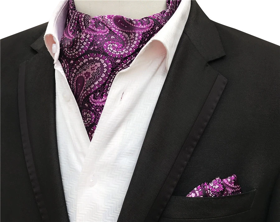 2 Pcs/Set Designer Men's Formal Occasion Scarf Set Personality Paisley Scarves with Handkerchief best scarves for men