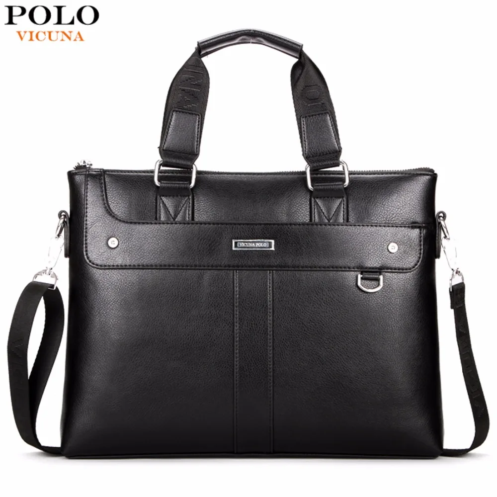 VICUNA POLO Classic Business Man Briefcase Brand Computer Laptop Shoulder Bag Leather Men's Handbag Messenger Bags Men Bag Hot VICUNA POLO Classic Business Man Briefcase Brand Computer Laptop Shoulder Bag Leather Men's Handbag Messenger Bags Men Bag Hot