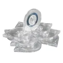 10 шт прозрачная; Нейл-арт стрипинг ленты линии Чехлы наклейки ролик коробка держатель для профессионального использования пластиковый инструмент для маникюра