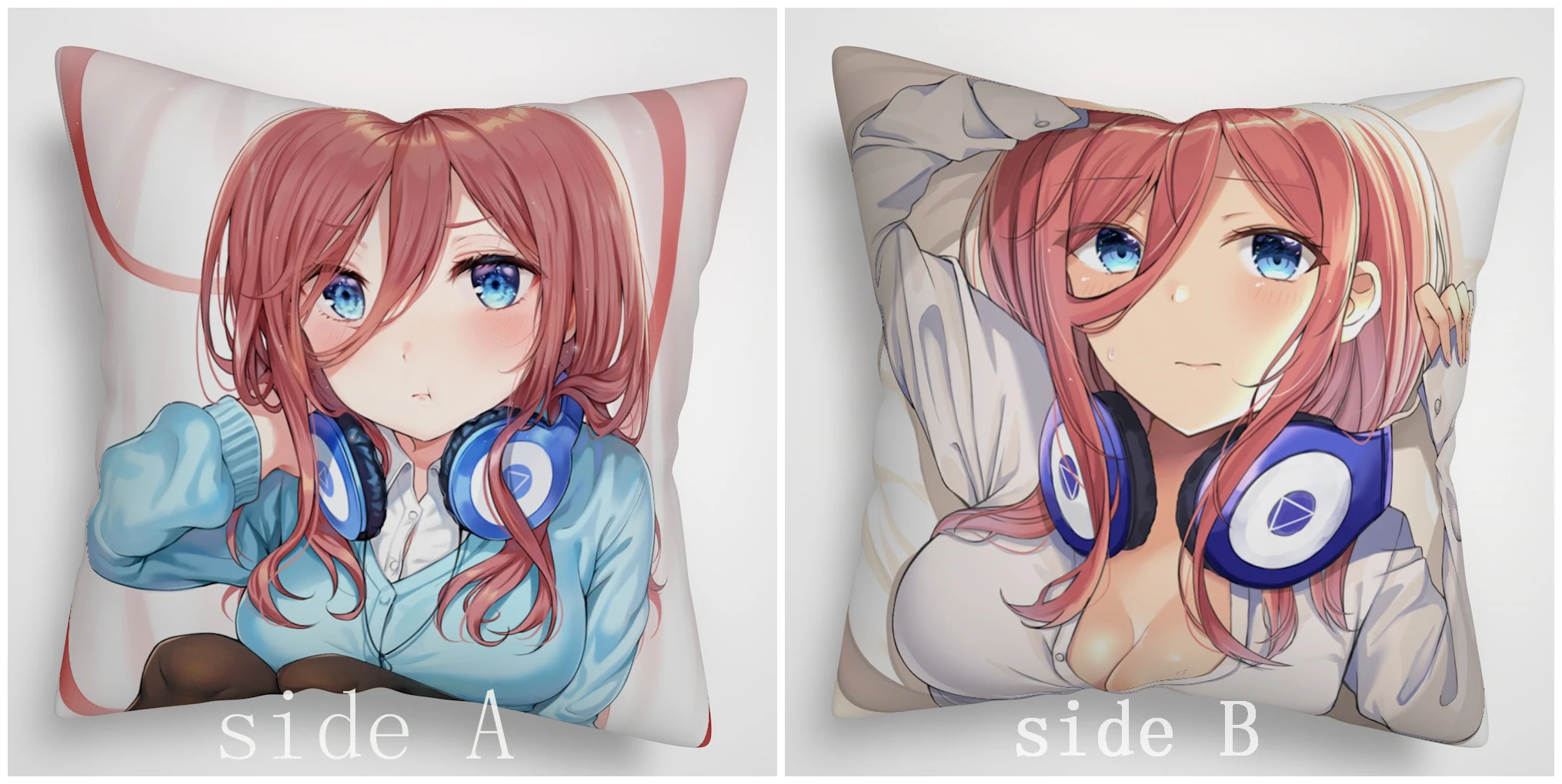 

Suef Anime Manga Nakano Miku 5 Toubun no Hanayome Anime two sided Pillow Cushion Case Cover 1107