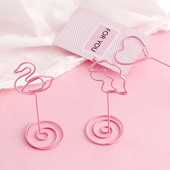 

Desk Notes Folder Cute Unicorn Heart Shape Clips Wedding Favors Place Card Holder Kawaii Stationery Gifts For Office Home Decor