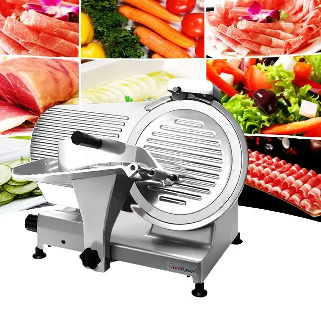 18 Commercial 10 inch Automatic Frozen Meat Slicer Machine,Lamb, beef Slicer,Aluminium magnesium