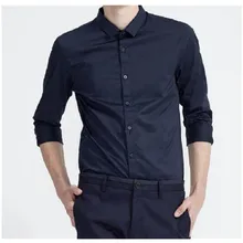 Новое поступление мужская рубашка Длинные рукава Мода slim fit повседневные Красивые вечерние рубашка бизнес одежда классический костюм рубашка