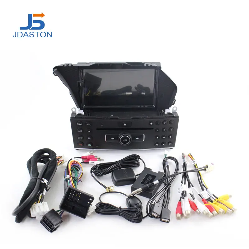 JDASTON Android 9,0 автомобильный dvd-плеер для Mercedes Benz GLK 2008 2009 2010 Мультимедиа gps стерео 1Din Автомагнитола 4+ 64