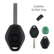 433MHz 3 Buttons Remote Car Key with PCF7935 Chip and HU92 Blade for BMW EWS System X3 X5 Z3 Z4 1/3/5/7 Series 433MHz 3 Buttons Remote Car Key with PCF7935 Chip and HU92 Blade for BMW EWS System X3 X5 Z3 Z4 1/3/5/7 Series