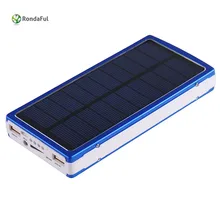 Robdaful 10000mAh Portable Solar Power Bank Externa Bateria 2 USB LED External Mobile Phone Battery Charger