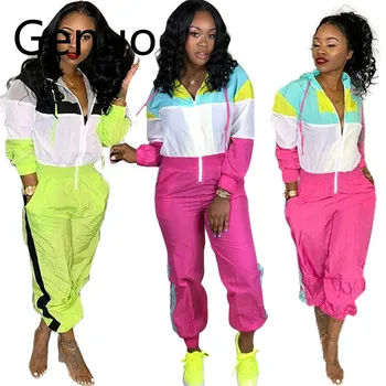 

Sexy bodysuit tracksuit rompers womens jumpsuit long sleeve pockets zippers striped print slim overalls combinaison femme