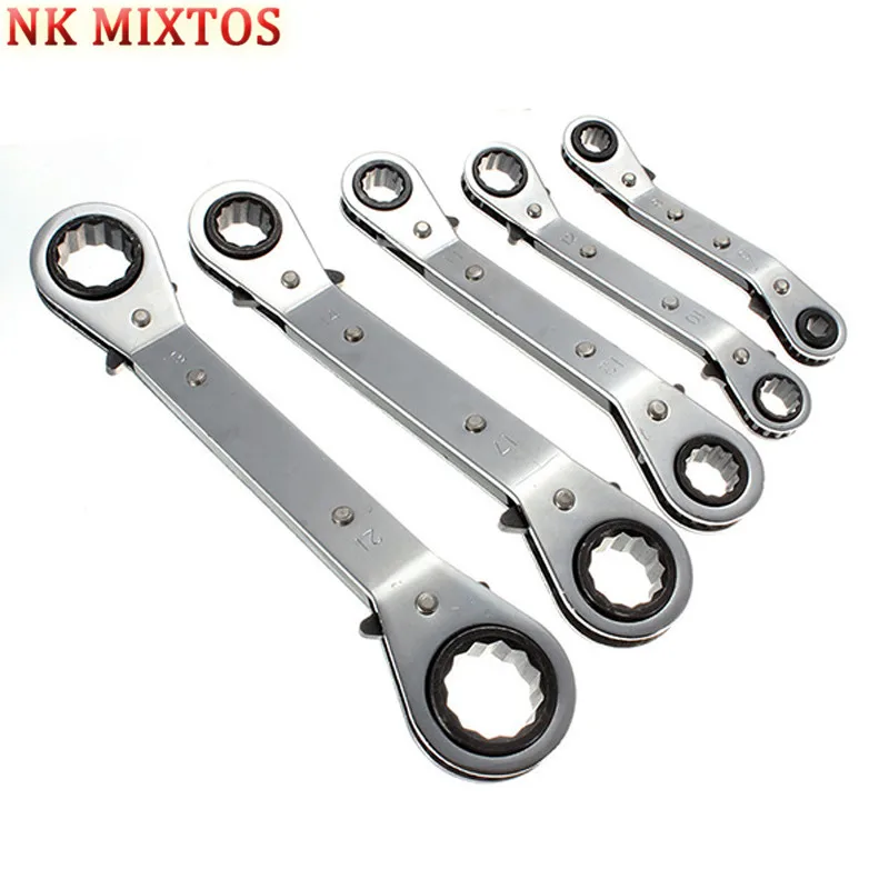 NK MIXTOS 1 шт. 6-21 мм метрическое офсетное кольцо накидной ключ трещотка Метрическая