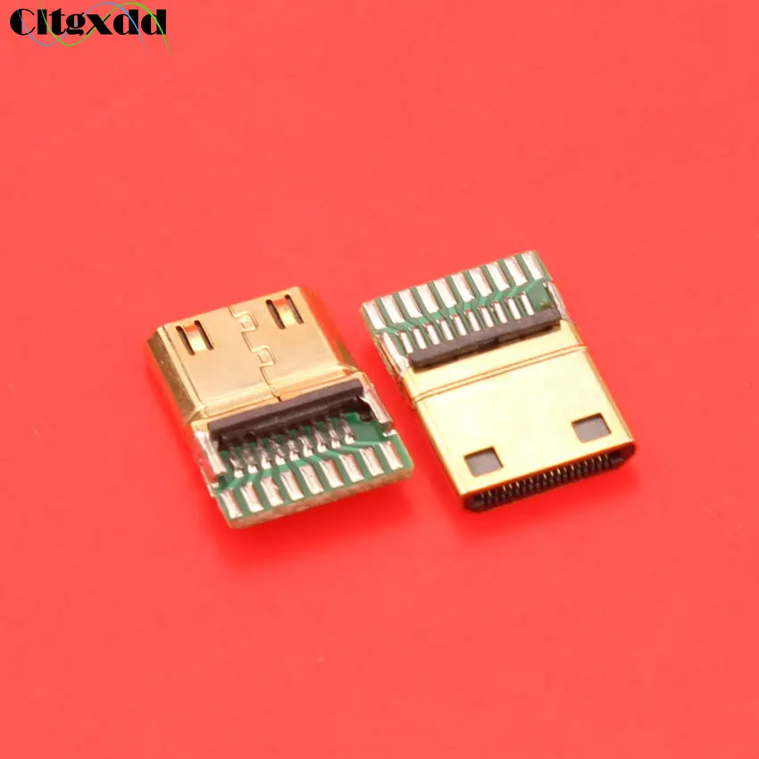 Cltgxdd 19 контактный штекер HDMI разъем C type + 1pin с печатной платой Штекерный для micro plug|Соединители| |