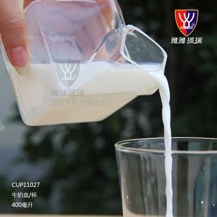 O. RoseLif брендовая коробка для молока прозрачная практичная Бытовая креативная стеклянная Питьевая термостойкая креативная латте стеклянная