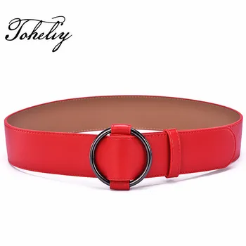 

Brand Luxury 100% Cowskin Female Belt for Women Hip-Hop Genuine Leather Jeans Girdles Belts Candy Black Red Colors