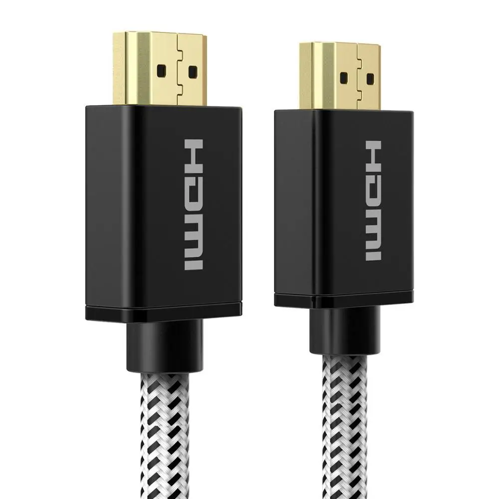 ORICO HDMI кабель позолоченный HDMI к HDMI 2,0 4K HD 30/60 Гц аудио-видео кабель для HD ТВ Xiaomi ТВ коробка 1 М 1,5 м 2 м 3 м 5 м 8 м 10 м - Цвет: Black