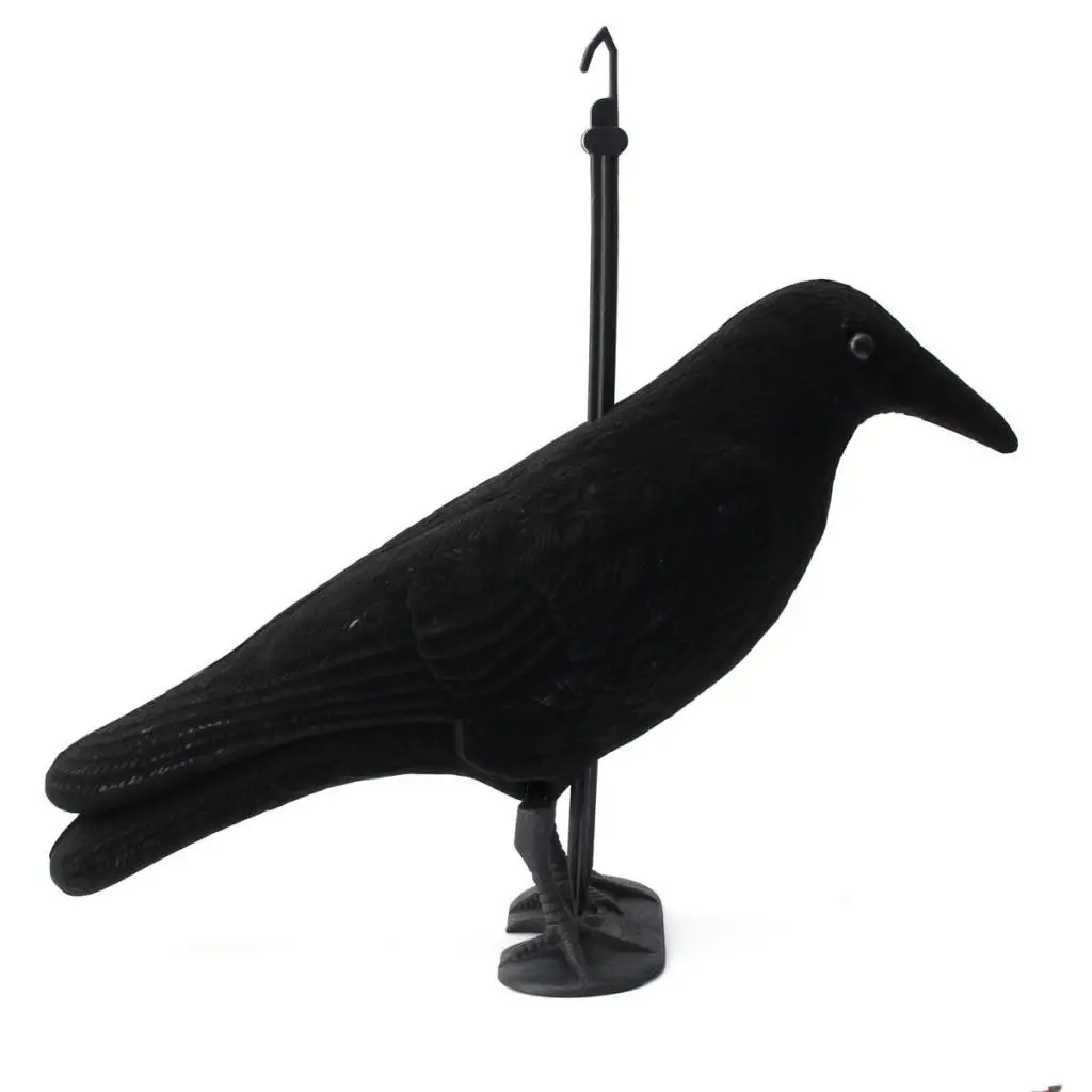 Perfeclan Crow Hunting Decoy Garden Artificial PE Jet Crow Decoy Black Flocked Crow Scare Decoy for Hunting Shooting Perfeclan Crow Hunting Decoy Garden Artificial PE Jet Crow Decoy Black Flocked Crow Scare Decoy for Hunting Shooting