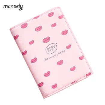 

Red lips Travel Passport Cover passport Holder PU Leather ID Card Bag Plane ticket Coin Storage Business card holder 14*10CM