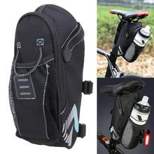 Roswheel Safety Reflective Strip Bicycle Saddle Bag With Water Bottle Pocket Bike Rear Bags Seat Tail Bag Cycling Accessories