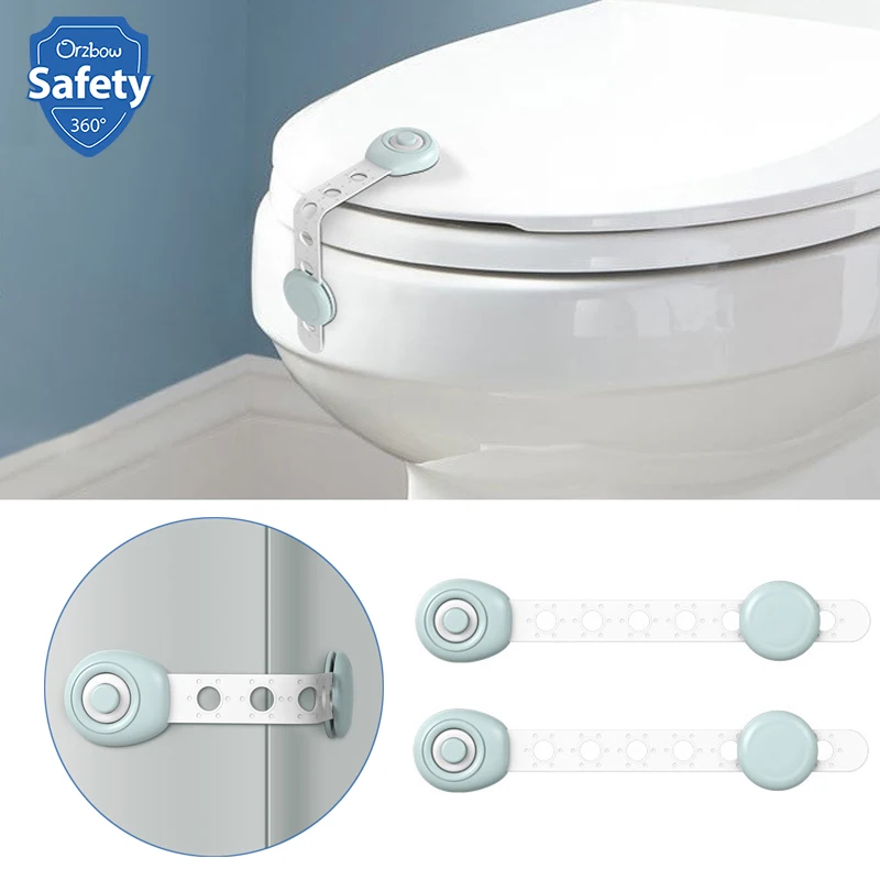 

2 Pcs Baby Kid Safety Protection Toilet Cabinet Locks For Child Wardrobe Drawer Plastic Lock Lengthened Bendy Door Window