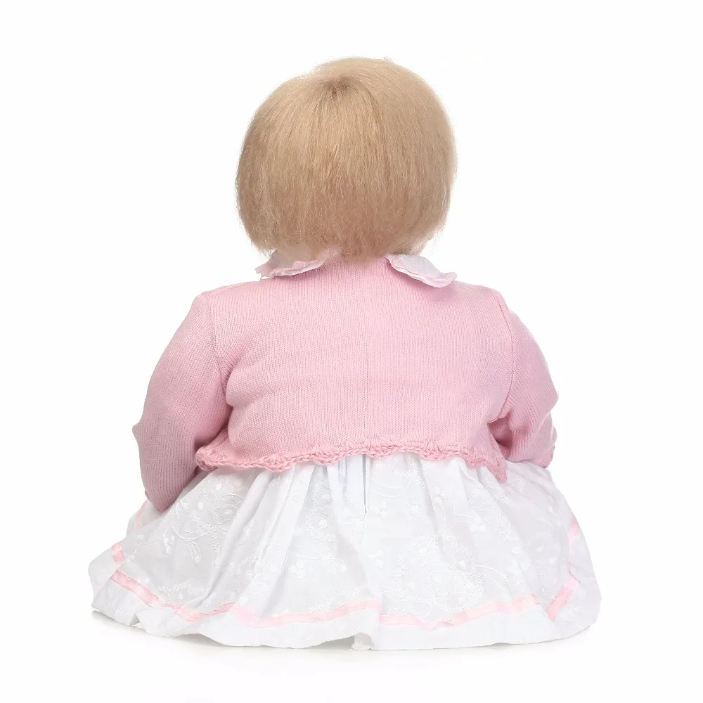 55cm Silicone Reborn Girl Baby Doll Toy Like Real