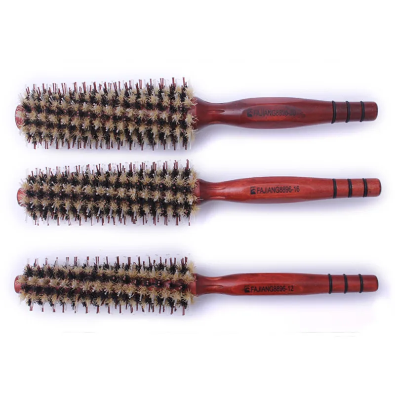 IRUI 1 шт. деревянная ручка натуральная щетка для волос из шерсти кабана пушистая расческа Парикмахерская кудрявая расческа для волос