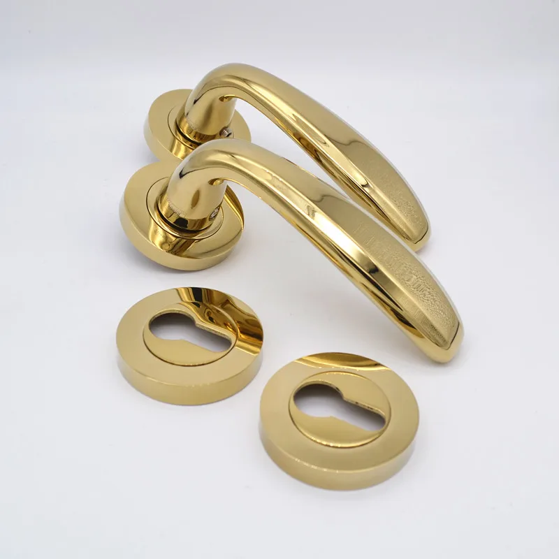 

High Quality Gold Plated Interior Door Handles Mechanical Lock for Bedroom Door Lock for Interior Door