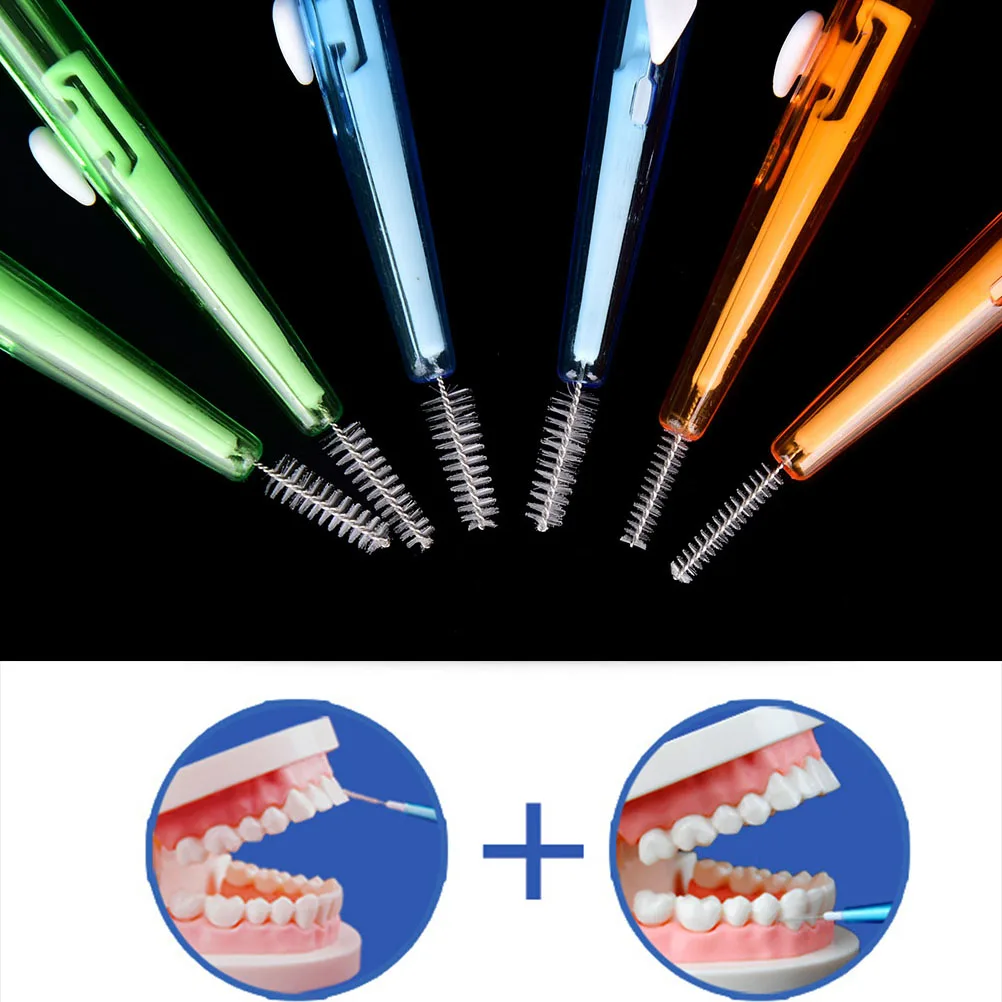 10 шт. нажимная межзубная щетка Ортодонтические зубные щетки для чистки взрослых массажные десны зубочистка