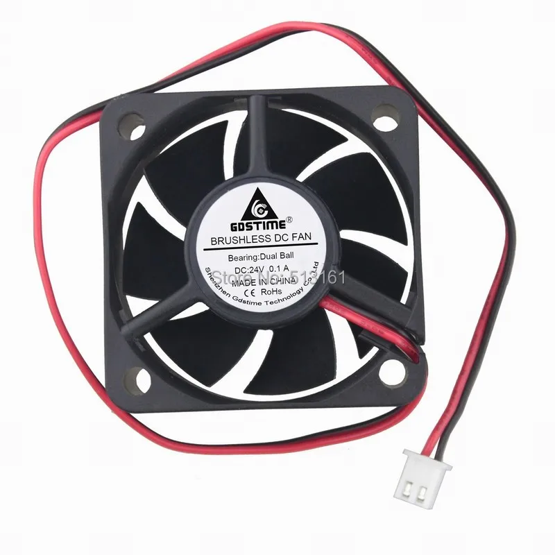 

2Pcs Gdstime 50x50x20mm Ball Bearing DC 24V 2Pin 50mm 5cm Cooler Heatsinks Radiator CPU Cooling Brushless Fan